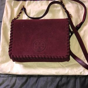 Tory Burch Marion suede crossbody bag